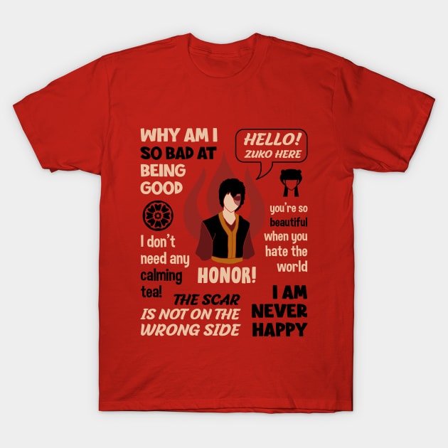 Prince Zuko T-Shirt by bctaskin